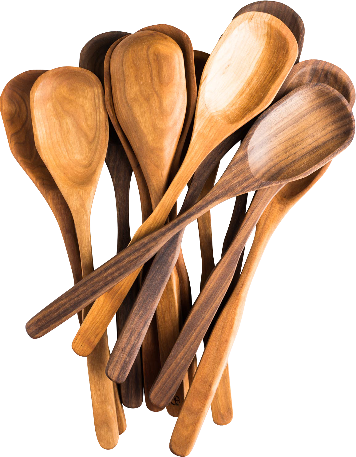 Wooden Spoons Collection PNG Image