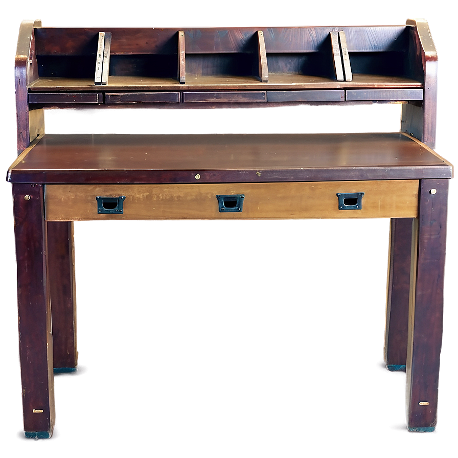 Wooden Student Desk Png 06212024 PNG Image