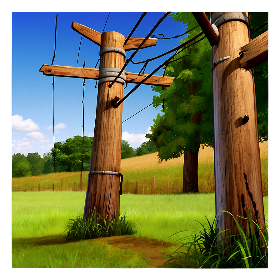 Wooden Telephone Pole Png 06132024 PNG Image