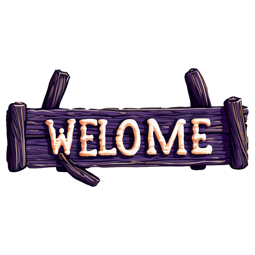 Wooden Welcome Sign Png Exn PNG Image