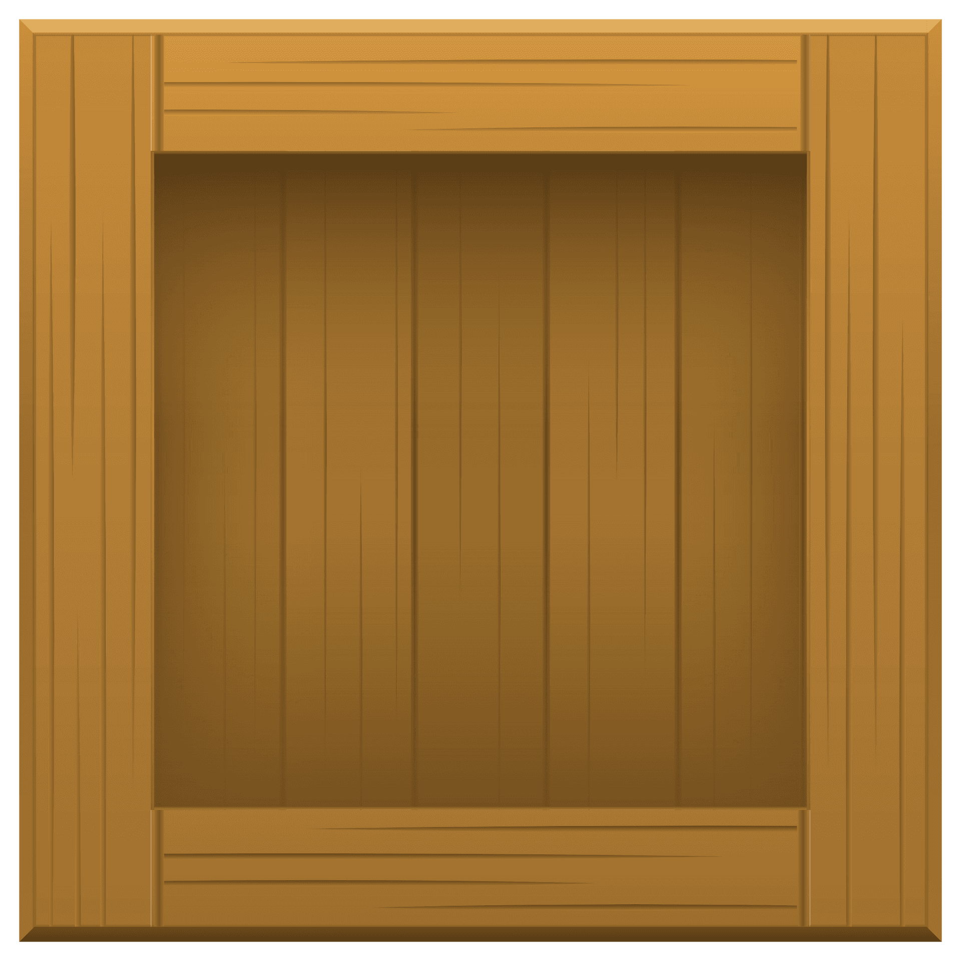 Wooden Window Frame Design PNG Image