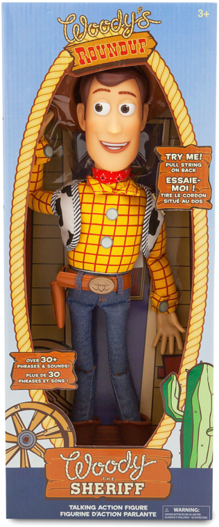 Woody Sheriff Action Figurein Box PNG Image