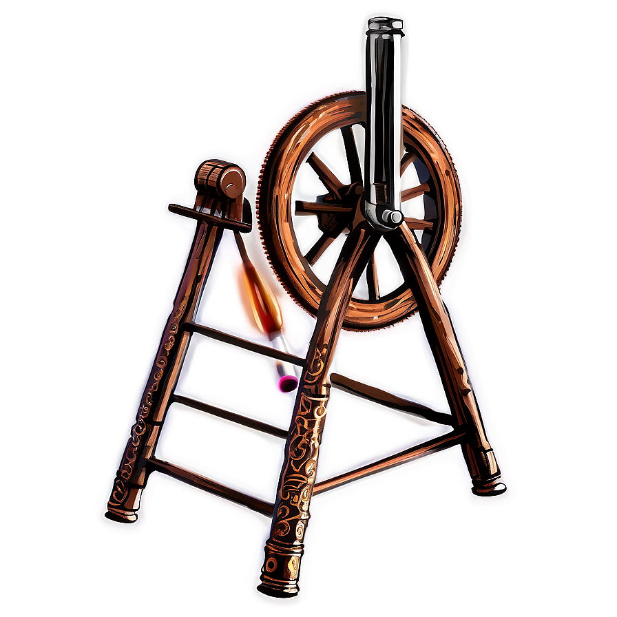 Wool Spinning Wheel Png Etm PNG Image