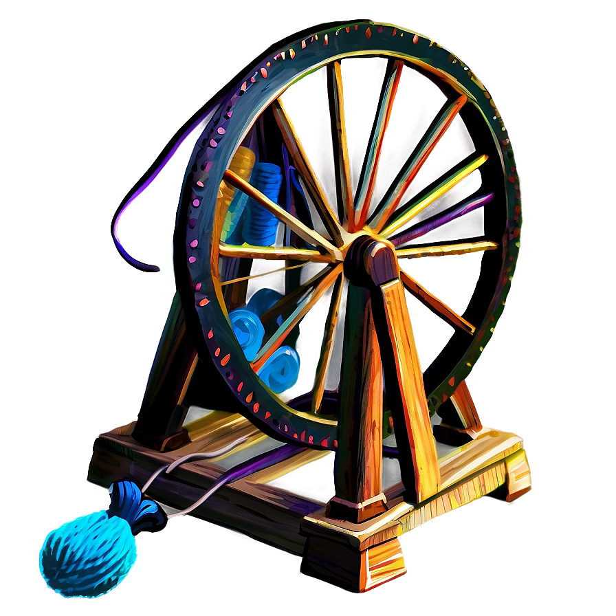 Wool Spinning Wheel Png Uyi20 PNG Image