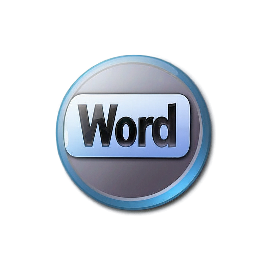 Word Button Icon Png 06112024 PNG Image