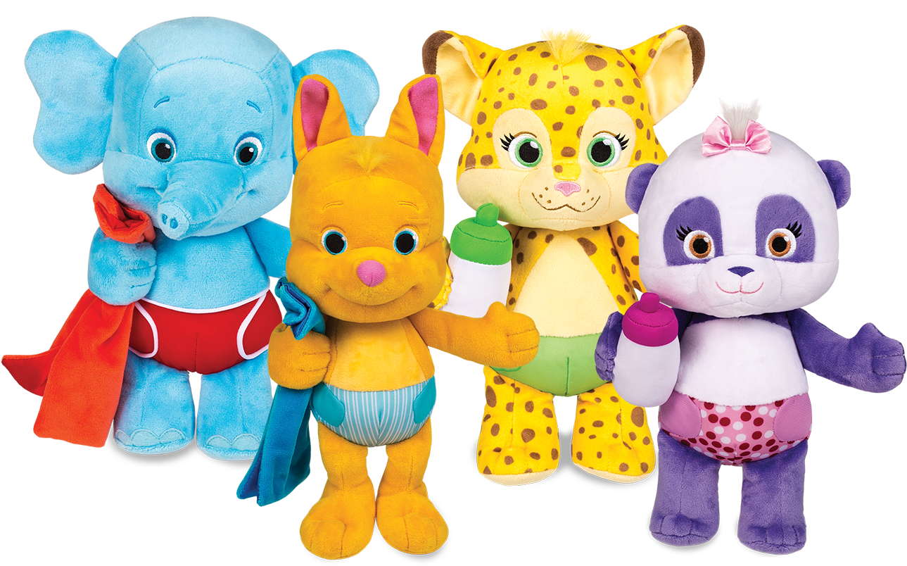 Word Party Plush Characters PNG Image