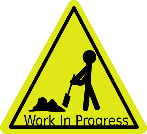 Work In Progress Sign Graphic PNG Image