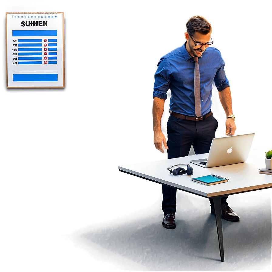 Working In Modern Office Png Qly PNG Image