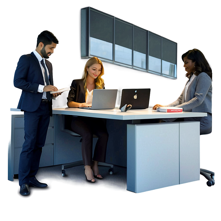 Working In Modern Office Png Yyg48 PNG Image