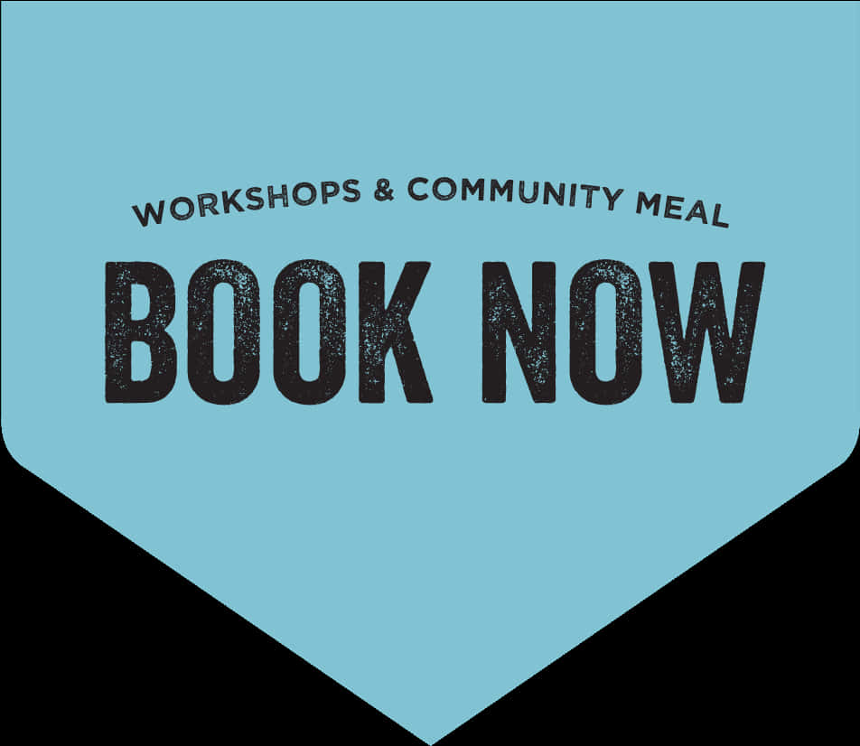 Workshops Community Meal Book Now Banner PNG Image