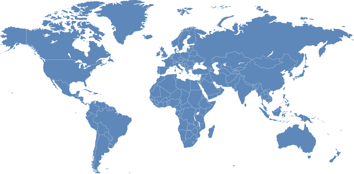 World Map Blue Background PNG Image