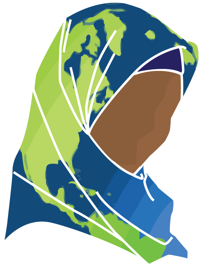 World Map Hijab Graphic PNG Image