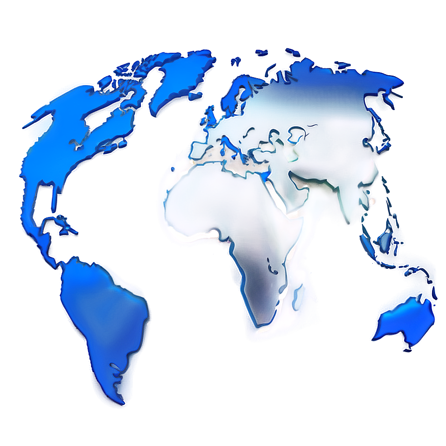 World Map Outline B PNG Image