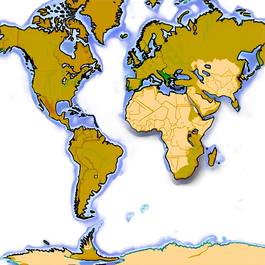 World Map Outline For Geography Png 68 PNG Image