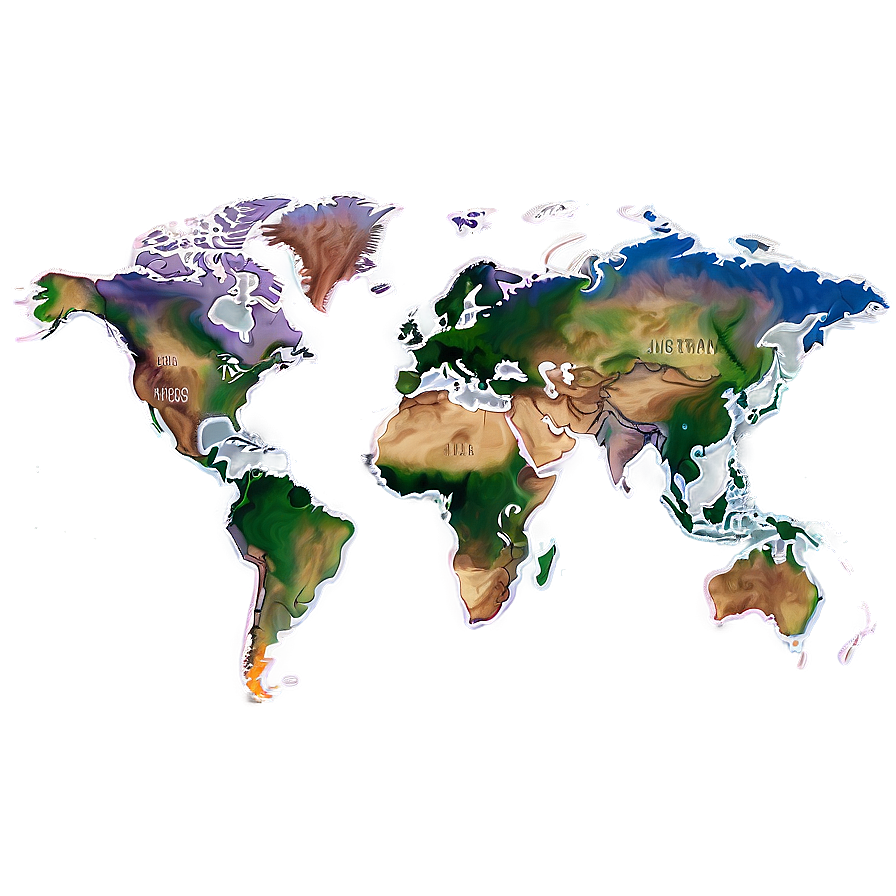 World Map Outline Geographical Png 06262024 PNG Image