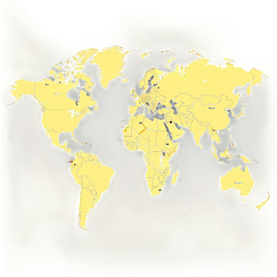 World Map Outline With Countries Outline Png 06262024 PNG Image