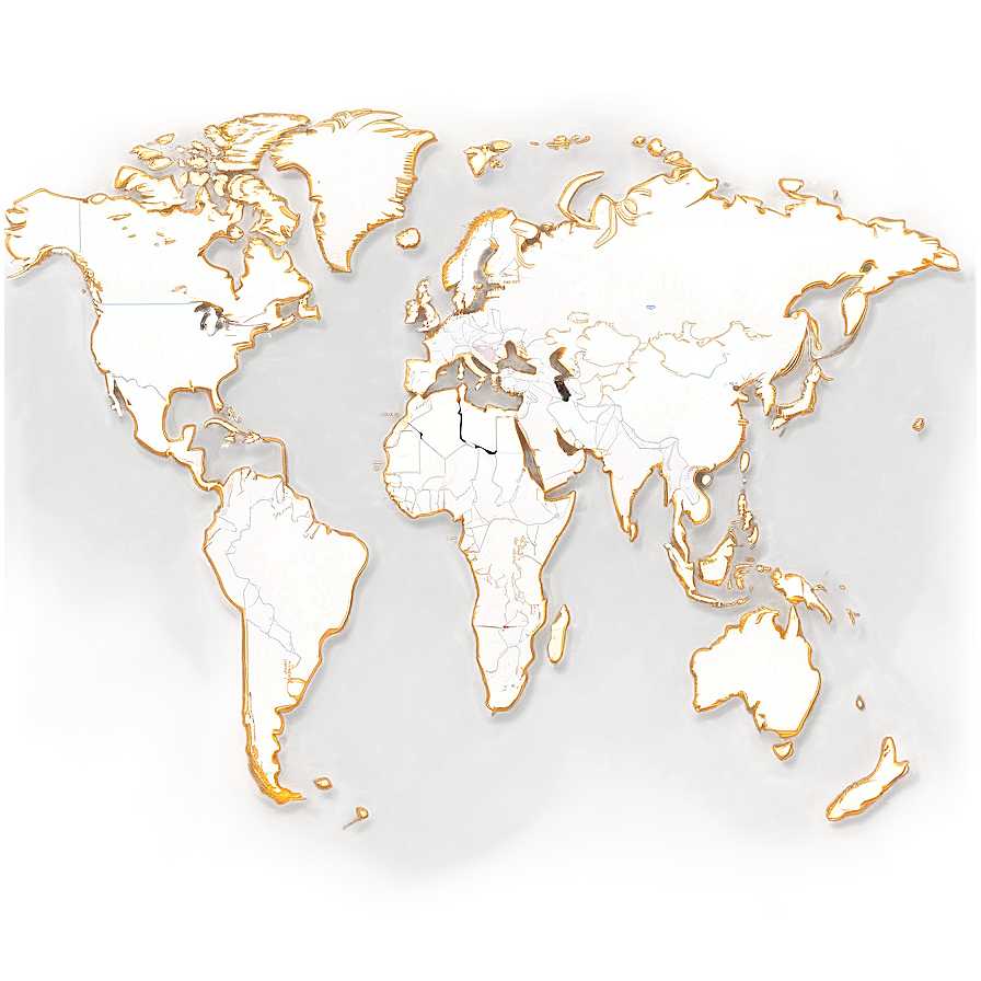 World Map Outline With Countries Png 05032024 PNG Image