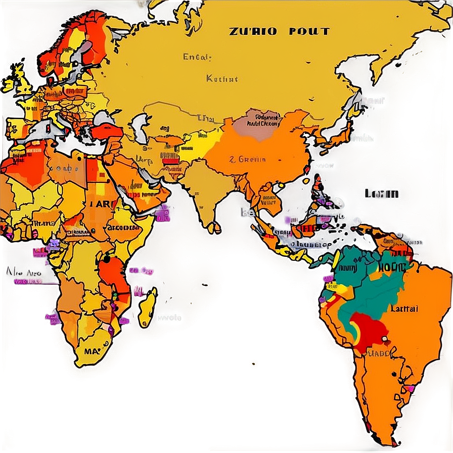 World Map Zones Of Conflict Png 95 PNG Image