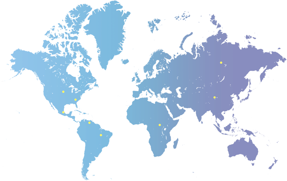 World Mapwith Yellow Dots PNG Image