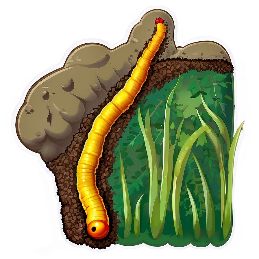 Worm In Soil Profile Png Ocj59 PNG Image