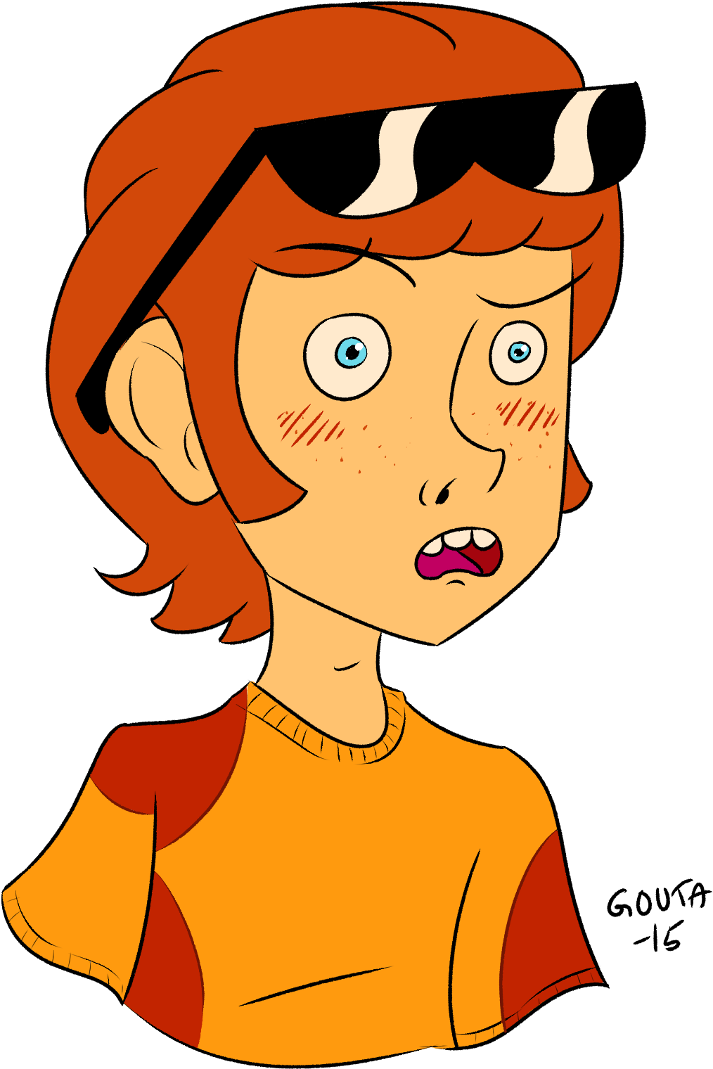 Worried Cartoon Character Illustration PNG Image