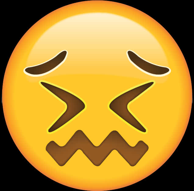 Worried Face Emoji Graphic PNG Image