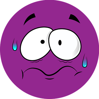 Worried Purple Face Emoji PNG Image