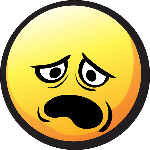 Worried Yellow Emoticon PNG Image