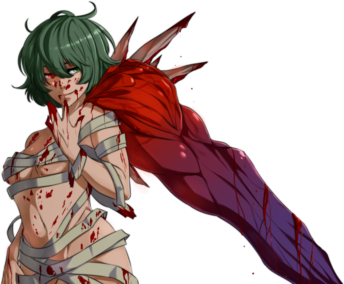 Wounded Anime Character PNG Image