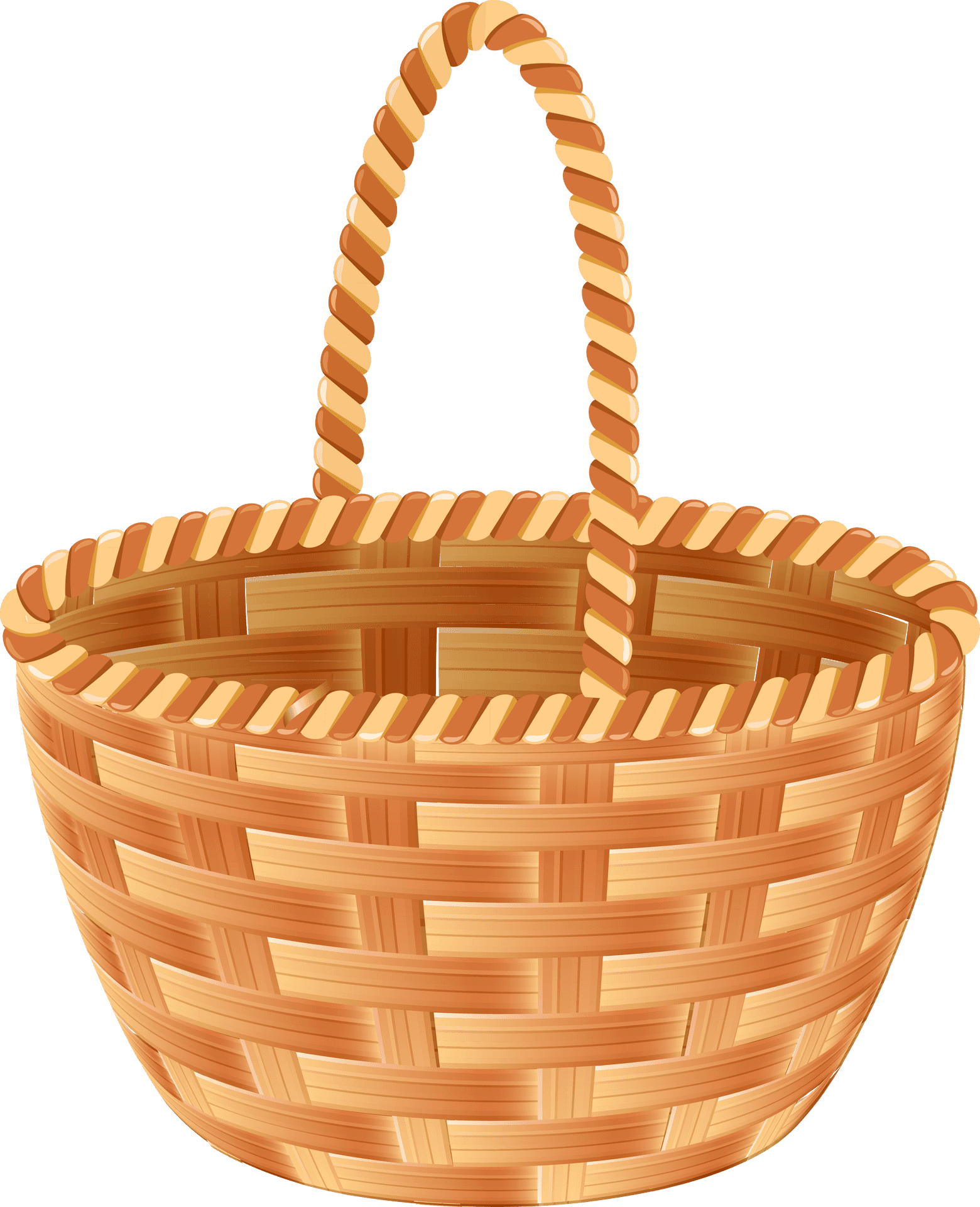 Woven Picnic Basket PNG Image