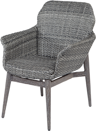 Woven Texture Gray Club Chair PNG Image