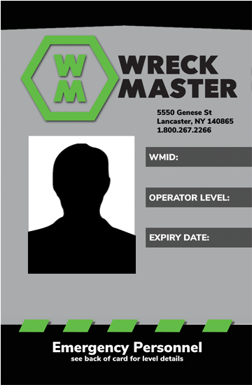 Wreck Master I D Card Template PNG Image