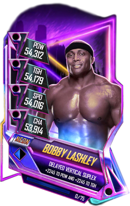 Wrestler Bobby Lashley Neon Card PNG Image