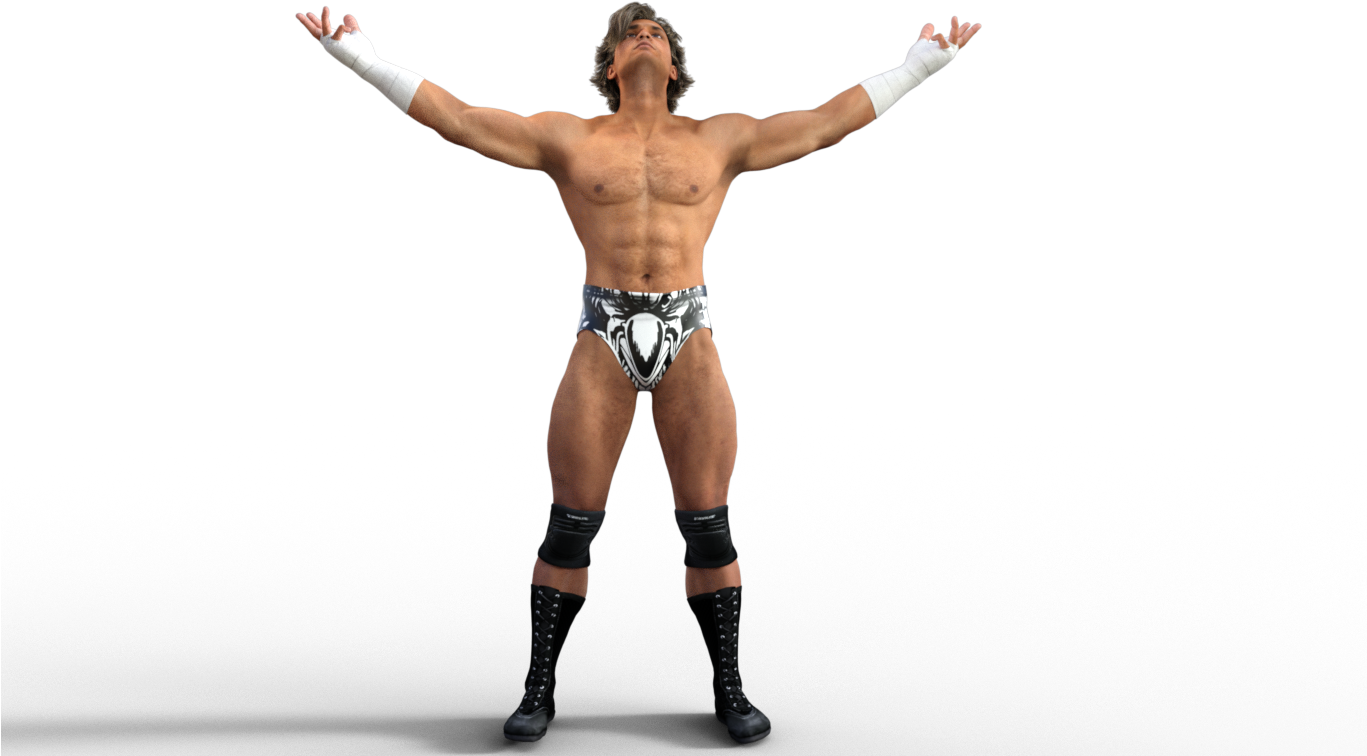 Wrestler Victory Pose PNG Image