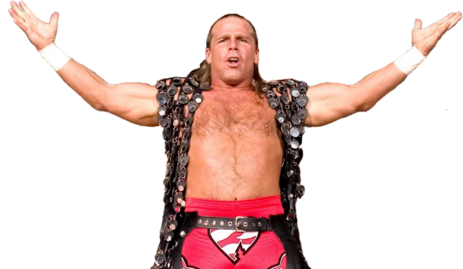 Wrestlerin Redwith Open Arms PNG Image