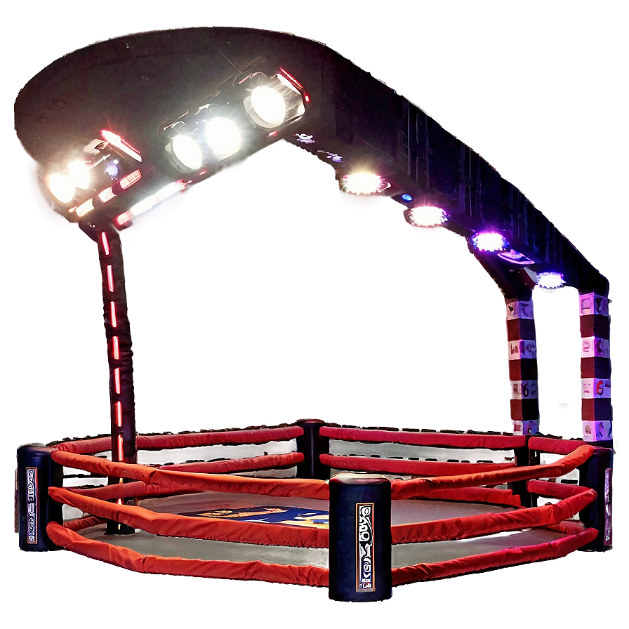 Wrestling Ring Under Spotlight Png 54 PNG Image