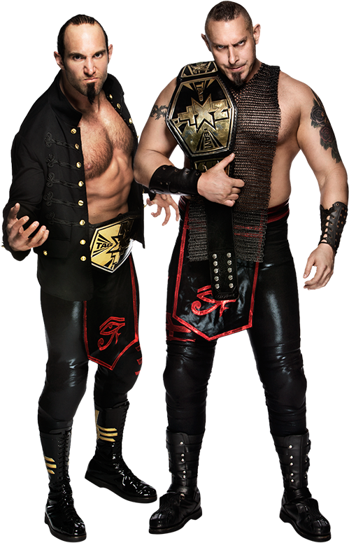 Wrestling_ Tag_ Team_ Champions_ Pose PNG Image