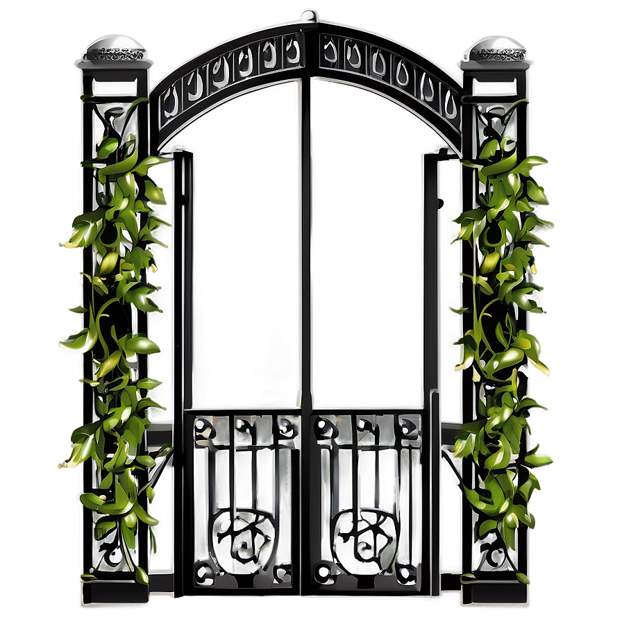 Wrought Iron Vine Gate Png Kit57 PNG Image