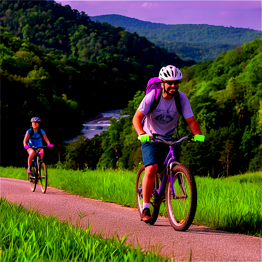 Wv Biking The Greenbrier Trail Png 62 PNG Image