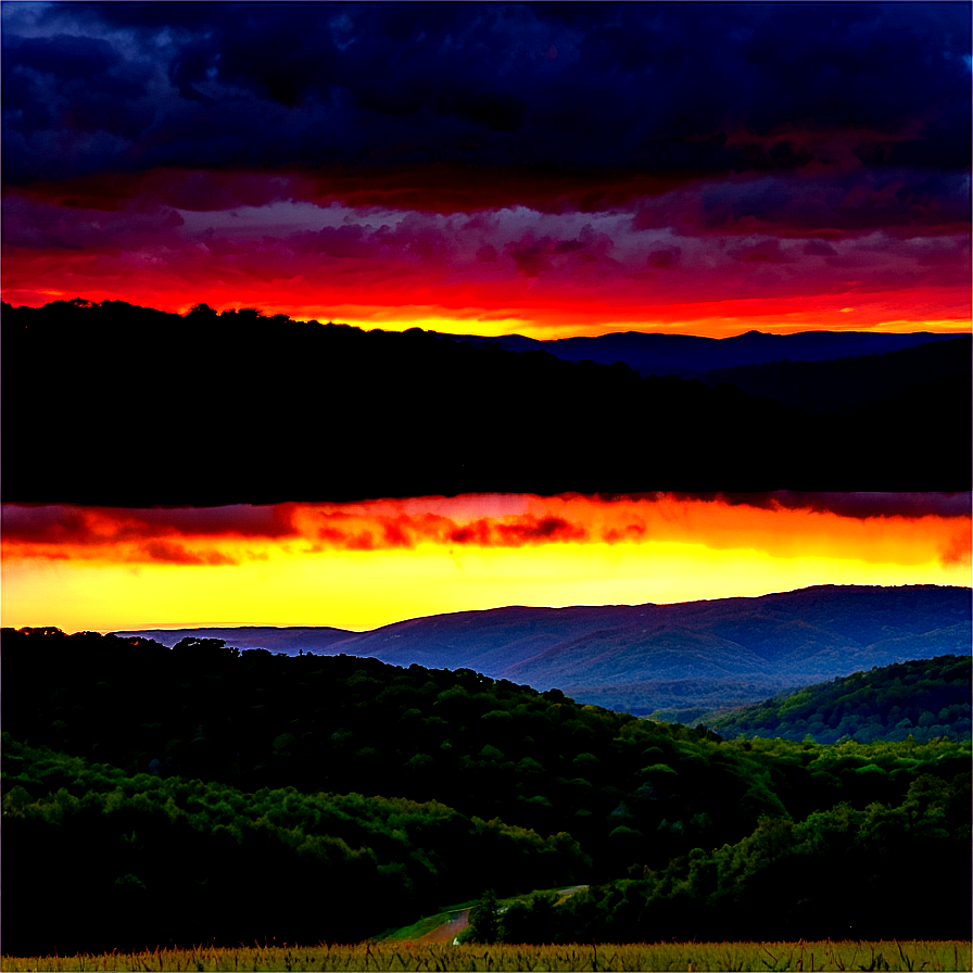 Wv Sunset Over The Hills Png 50 PNG Image