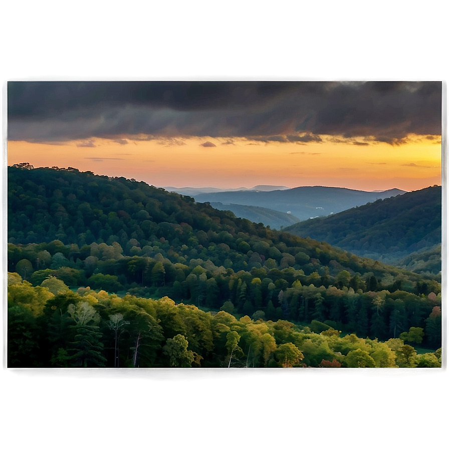 Wv Sunset Over The Hills Png Dng5 PNG Image