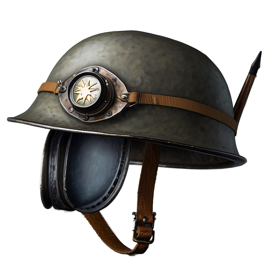 Ww2 Helmet With Goggles Png Owk PNG Image