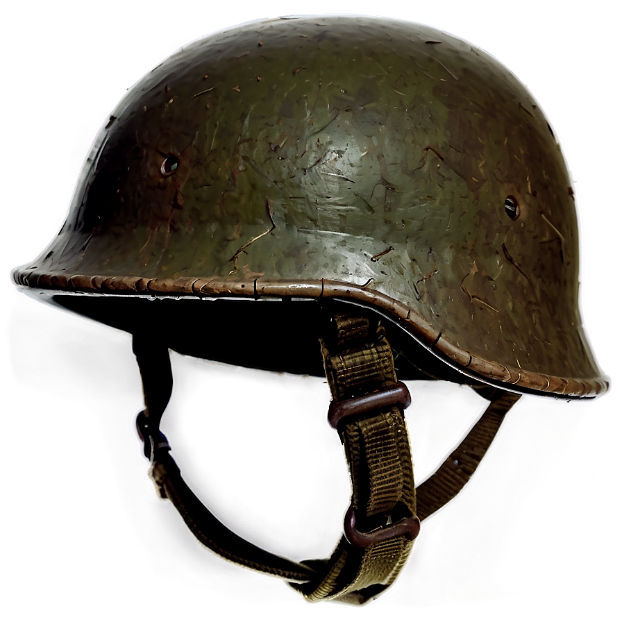 Ww2 Helmet With Straps Png Rcp PNG Image