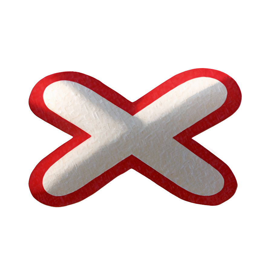 X Mark On Paper Png 05252024 PNG Image