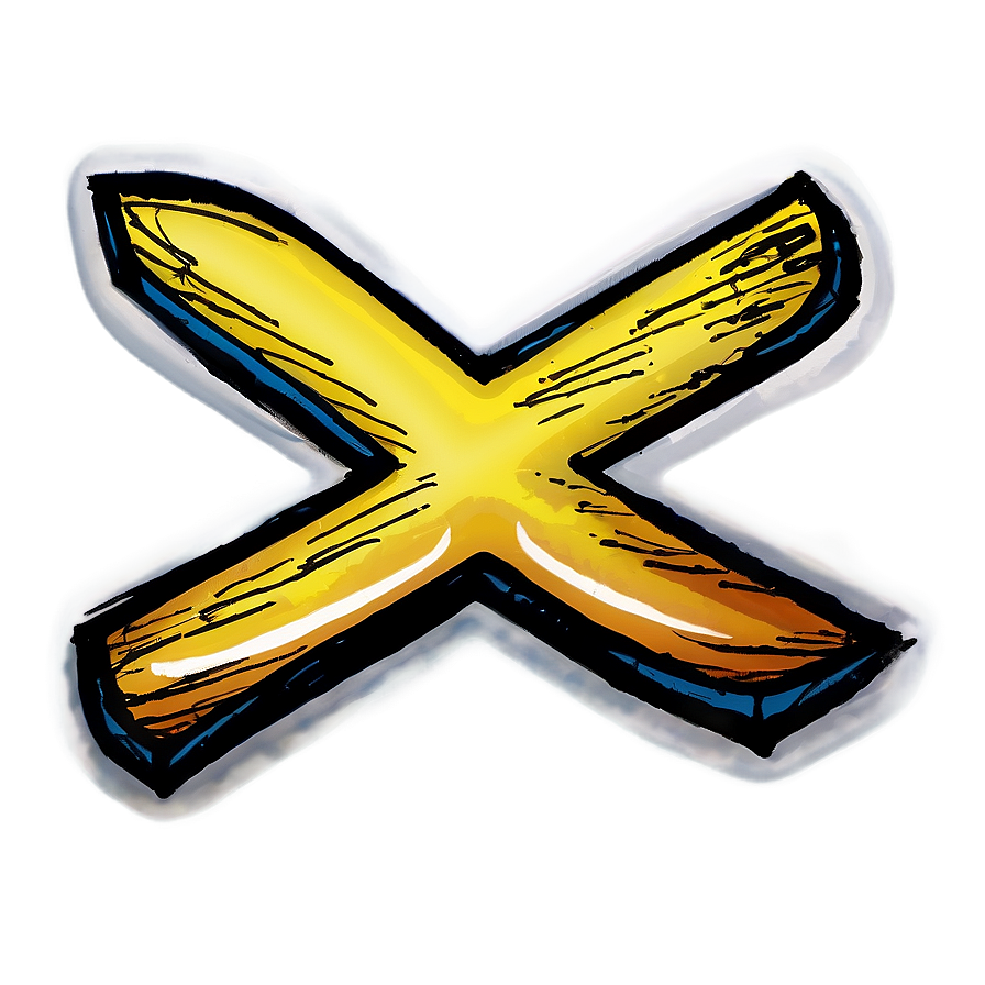 X Mark Sketch Png Okk54 PNG Image