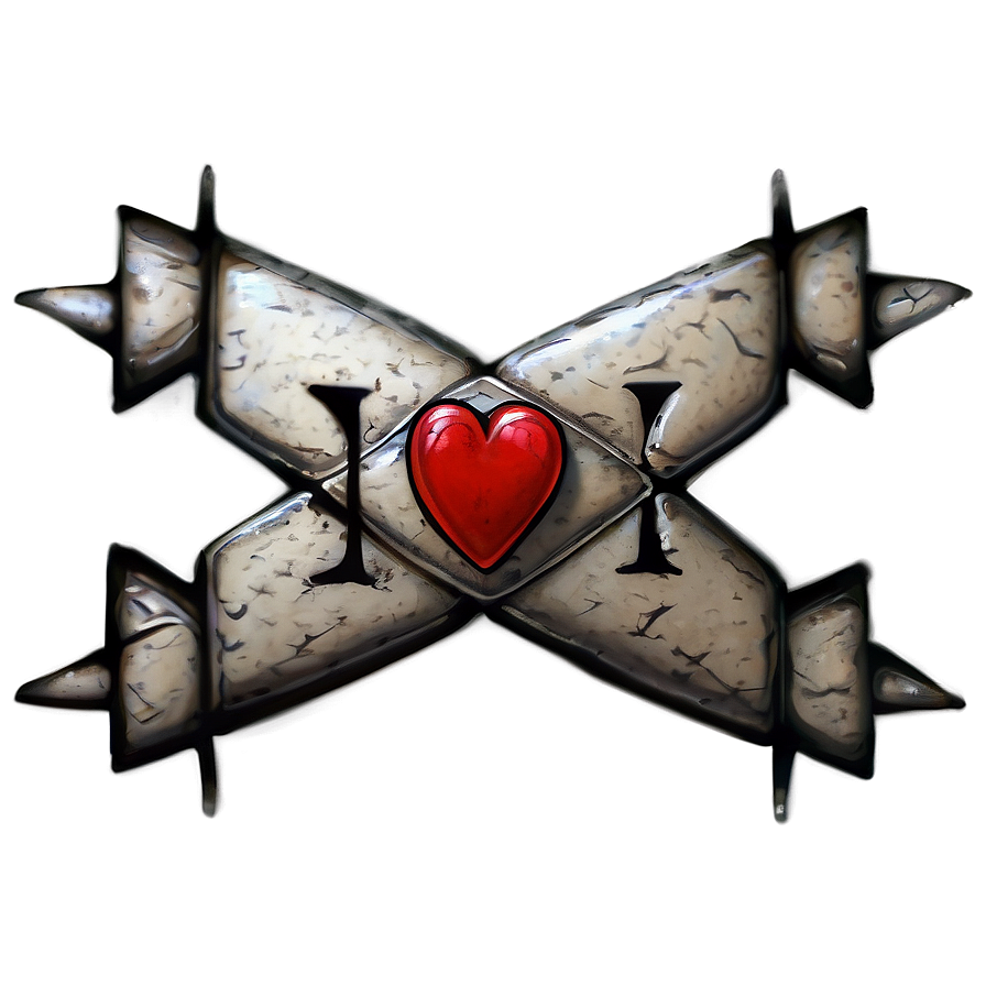 X Mark With Heart Png Rbw74 PNG Image