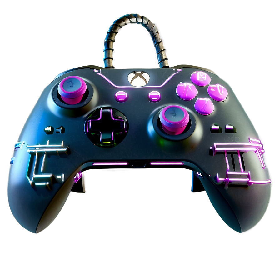 Xbox Controller Cyberpunk Edition Png 05252024 PNG Image