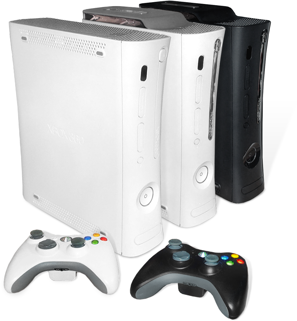 Xbox360 Consolesand Controllers PNG Image