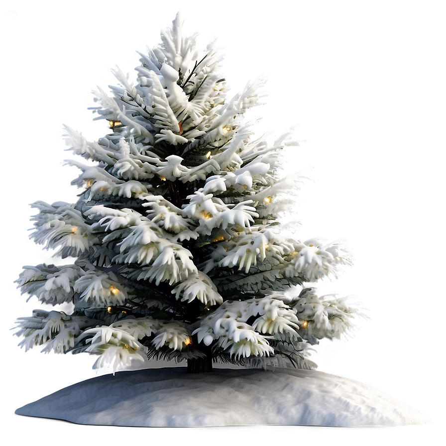 Xmas Tree Fluffy Snow Effect Png Kgm PNG Image