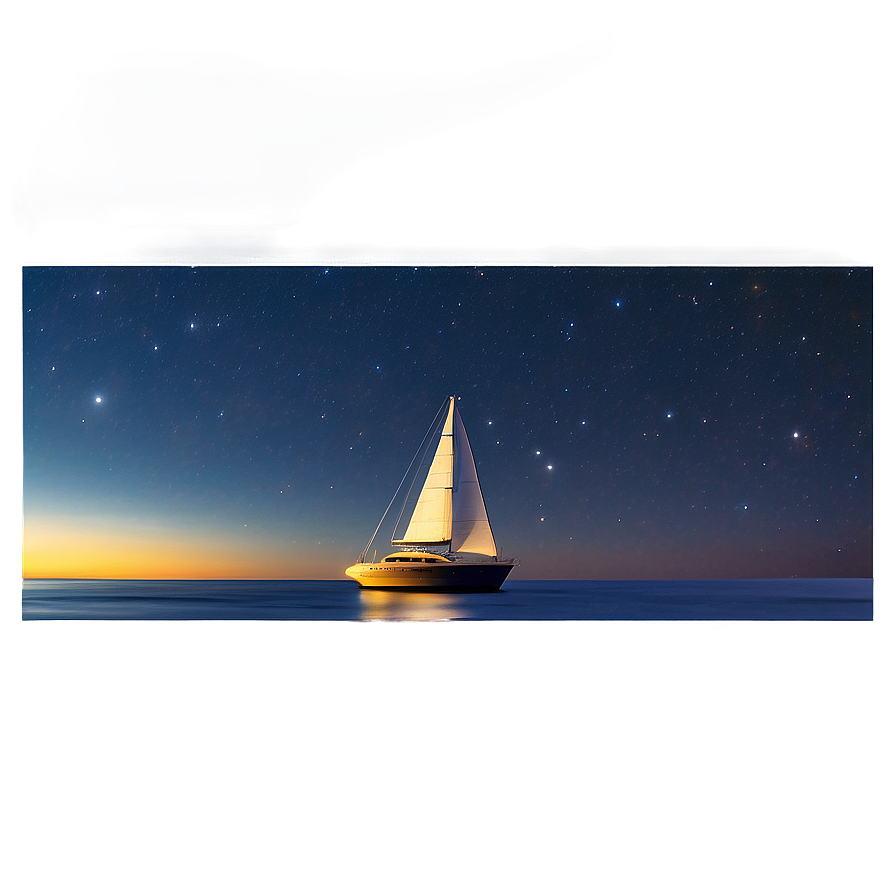 Yacht Ocean Night Sky Png 97 PNG Image